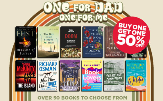 Buy 1 get 1 50% OFF on selected titles at Dymocks
