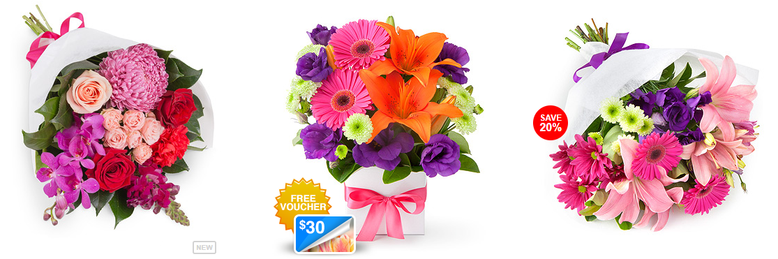 FREE $30 voucher when you buy select flower bouquet at Easy Flowers