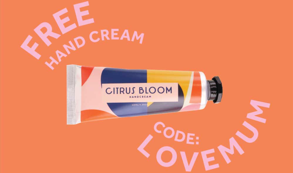 Free hand cream with any purchase for Mother's Day with this discount code at Edible Blooms