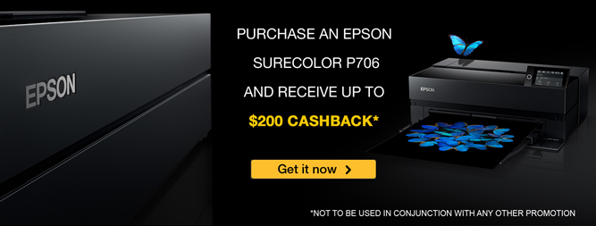 Get up to $200 Cashback when you purchase an Epson Surecolor P706