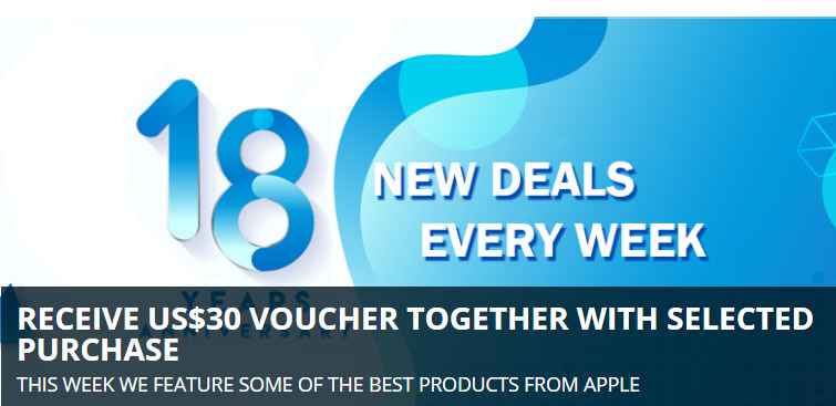 Get $30 voucher with selected purchases