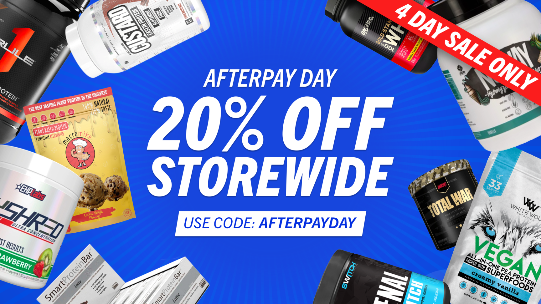 Afterpay Day sale - 20% OFF sitewide
