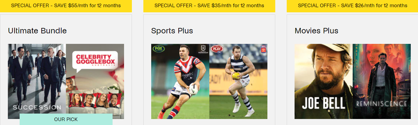 Foxtel Now up to $45 OFF/mth when you bundle with 10-day free trial for new customers