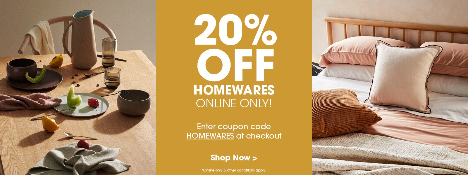 Extra 20% OFF on homewares