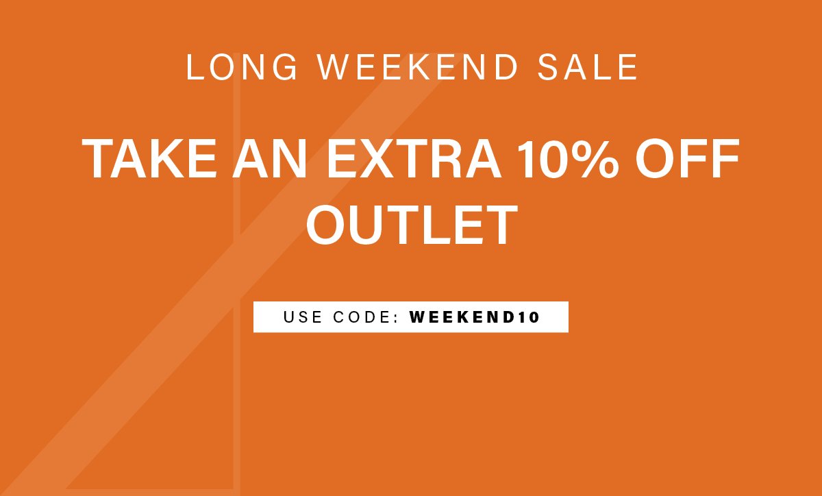 10% OFF on outlet items