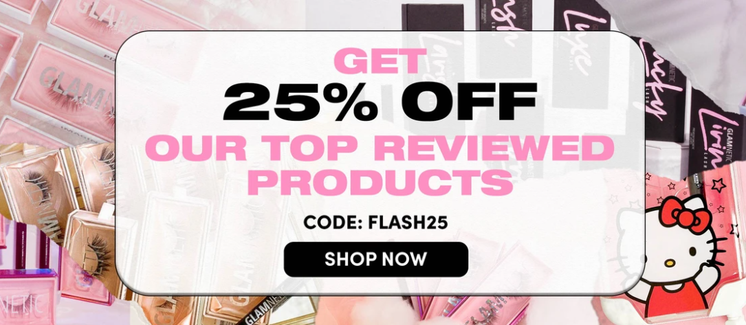 Glamnetic extra 25% OFF on top reviewed products with coupon
