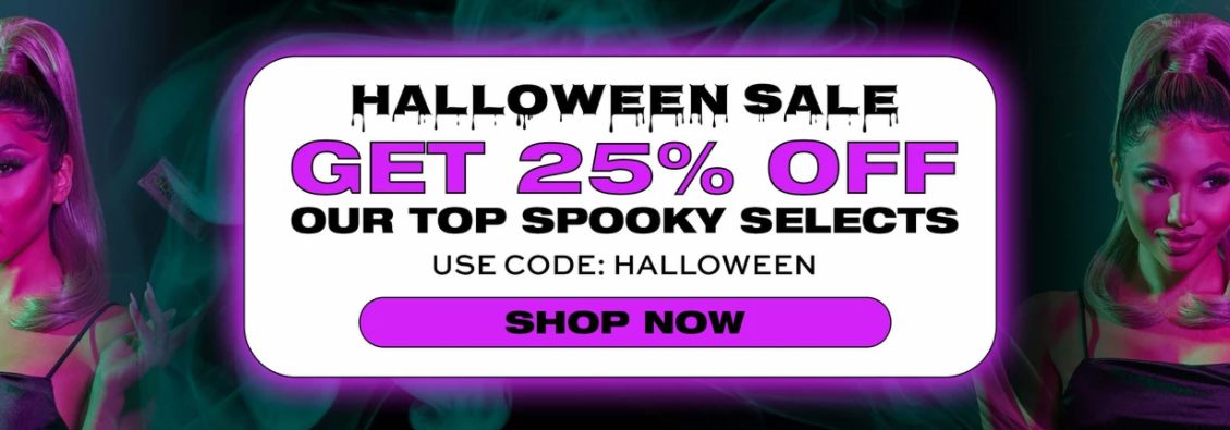 Get extra 25% OFF on the Halloween Collection with voucher code