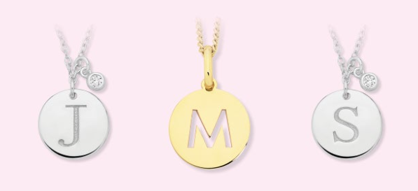 Get Initial pendants for $39 at Goldmark Jewellery