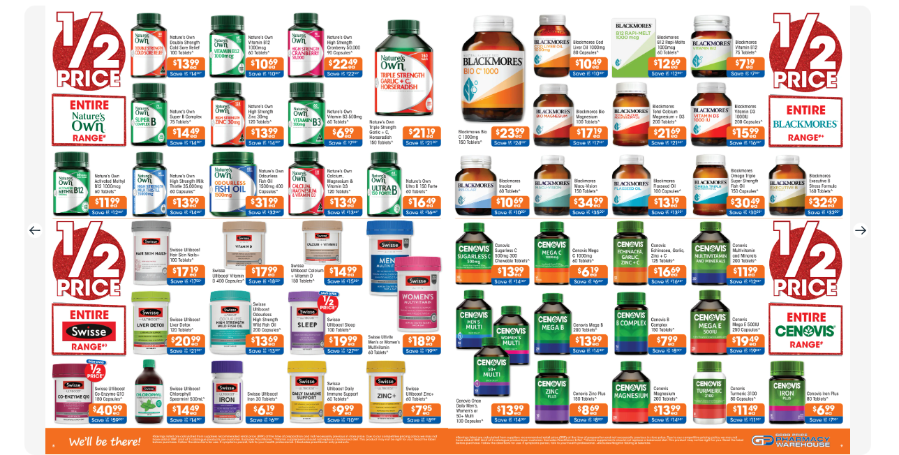Good Price Pharmacy Christmas Savings: 1/2 price vitamins, $1 deals, Upto 85% OFF fragrance[Instore]
