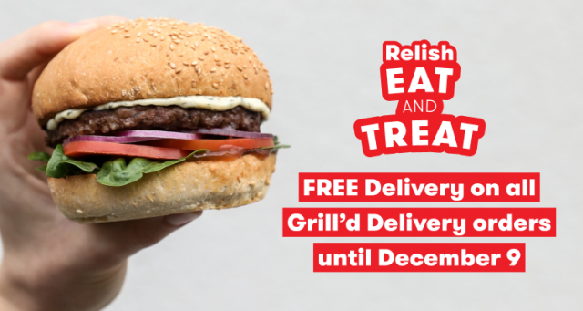 Free delivery on all Grill'd delivery orders