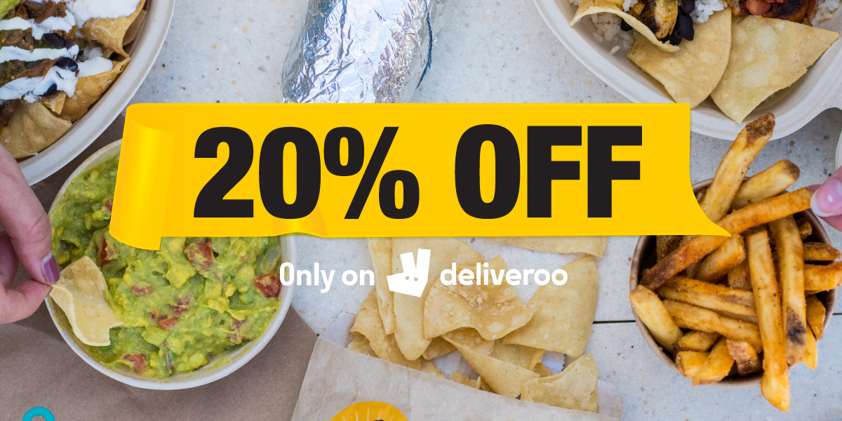 20% OFF $25 on Guzman Y Gomez orders via Deliveroo app