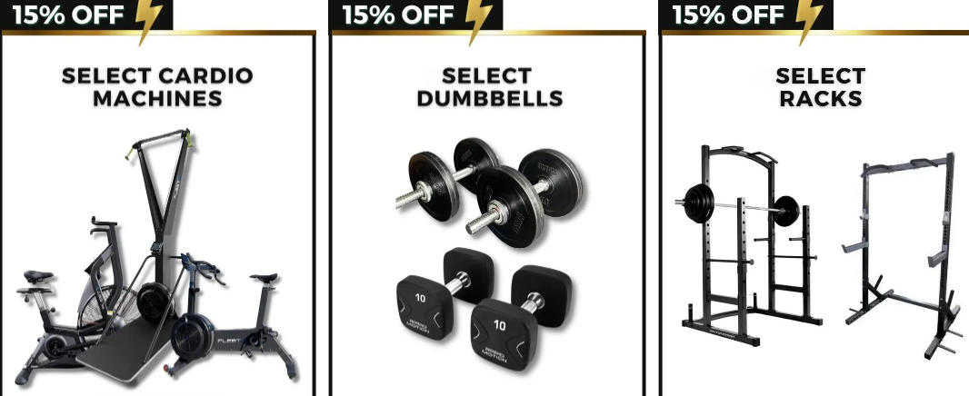 15% OFF storewide at Gym direct