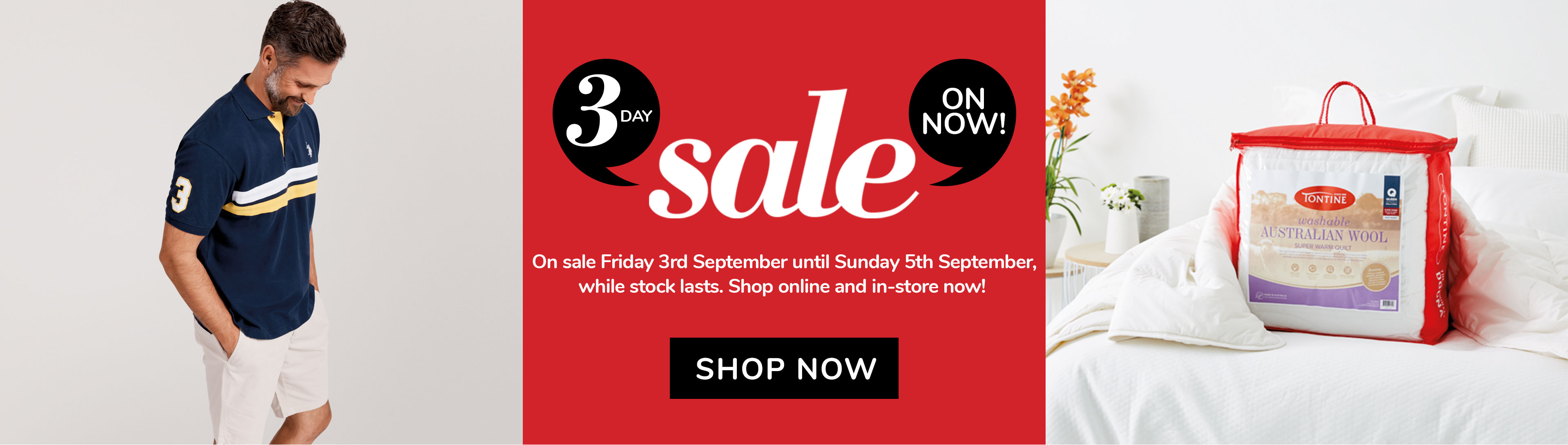 3 Day sale  - Up to 50% OFF on clothing, cookware & more