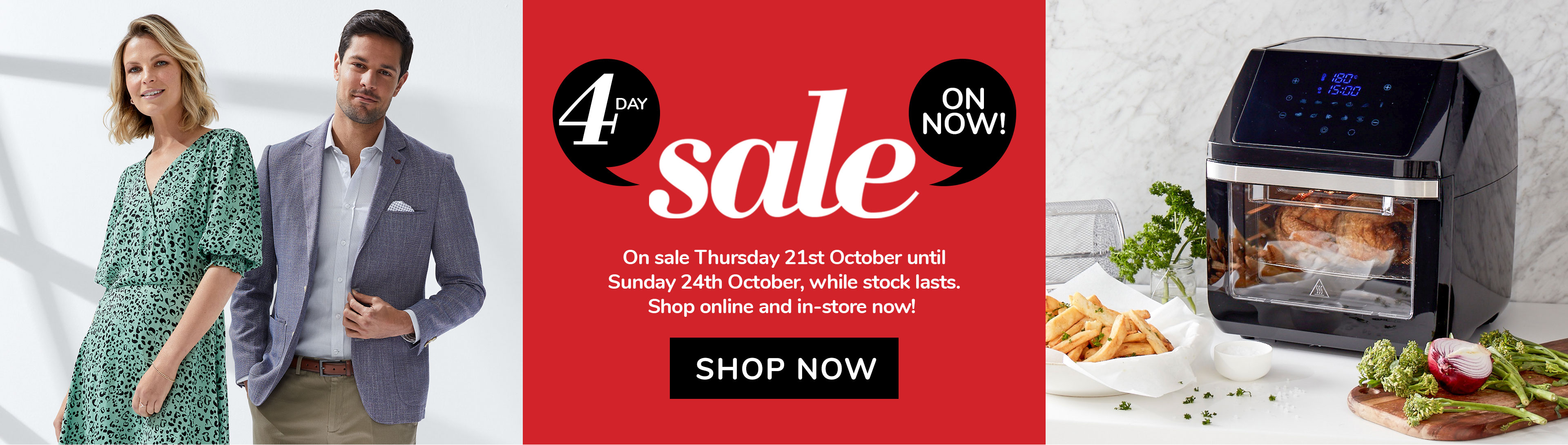 4 Day sale up to 50% OFF on homeware, electrical, clothing & more