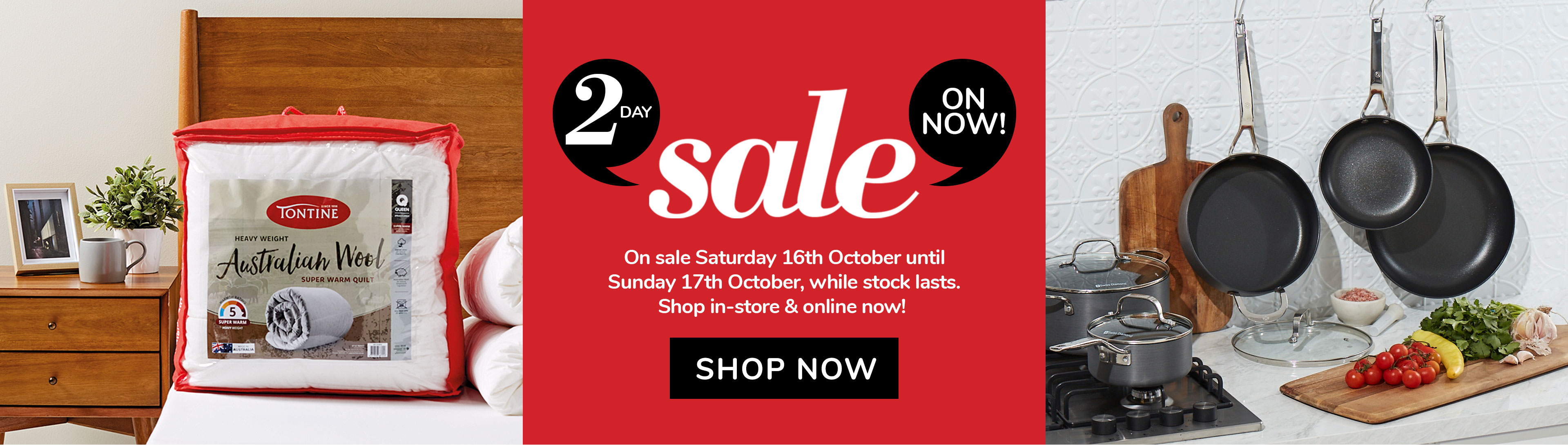 2 Day sale - up to 40% OFF on homeware, clothing & electrical