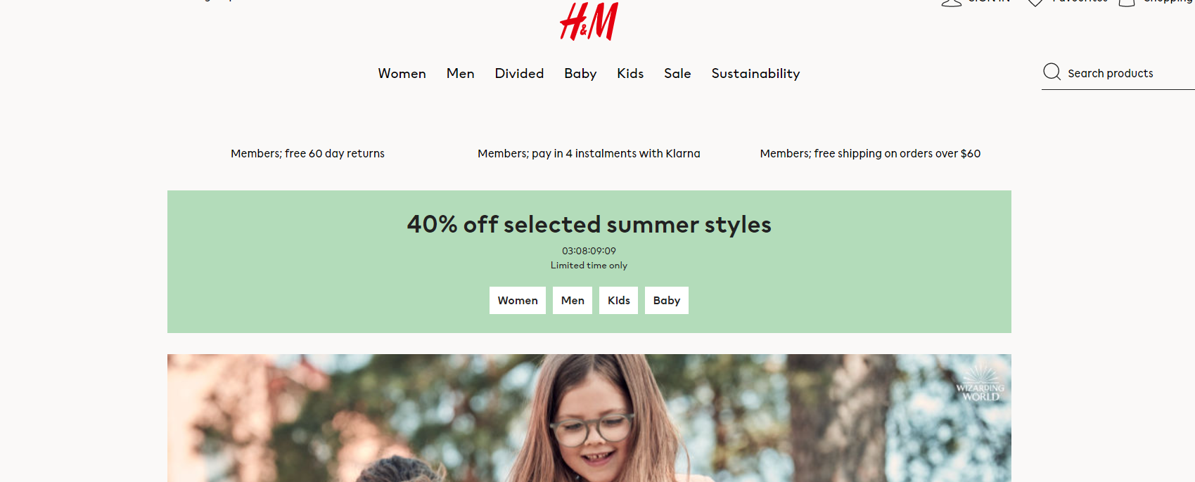 H&M 40% OFF on selected Summer styles for men, women, kids & baby