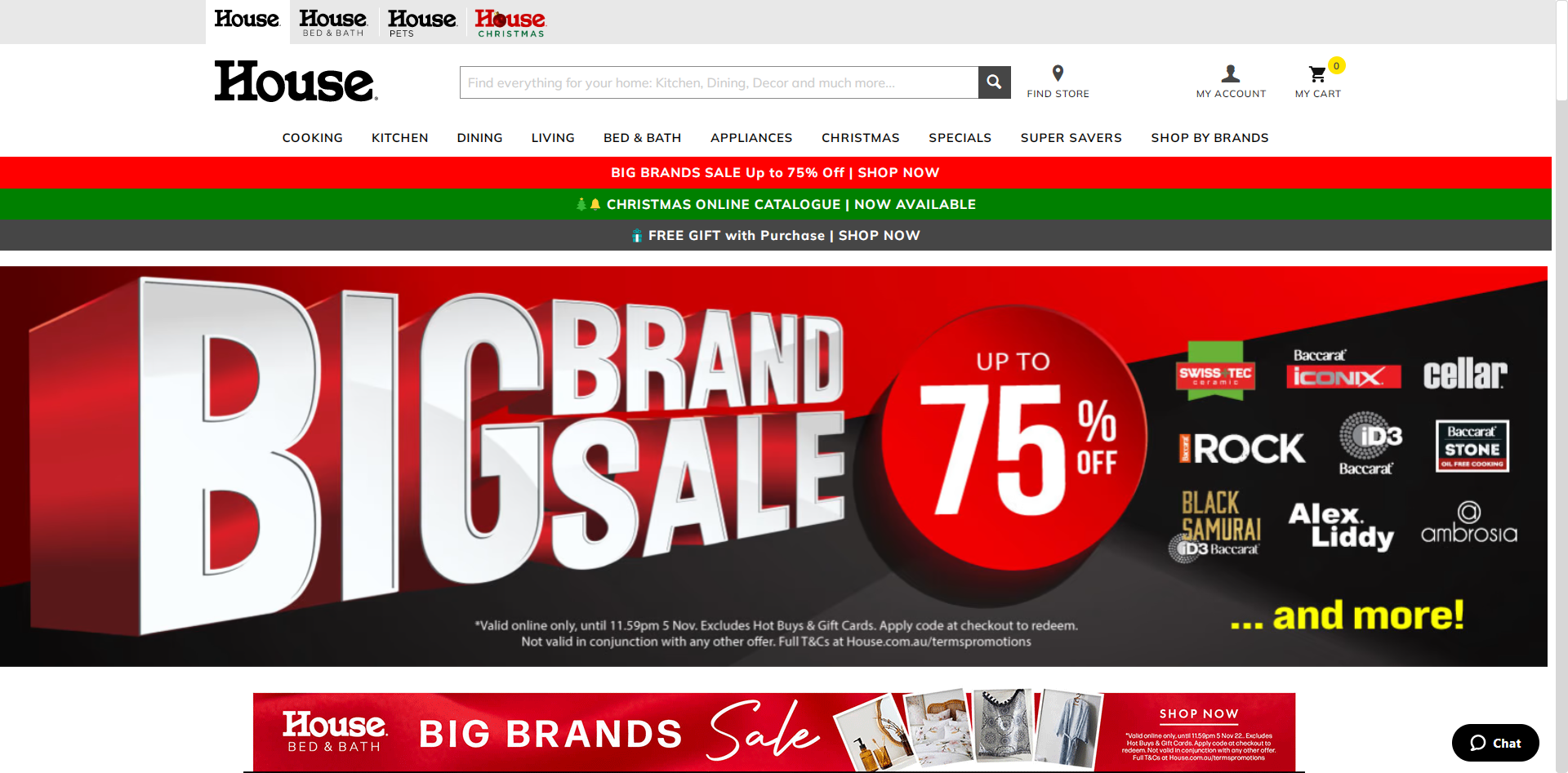 Up to 75% OFF BIG Brand Sale - Baccarat, Alex Liddy, Cellar, Grylt, Soffritto, Free shipping $99