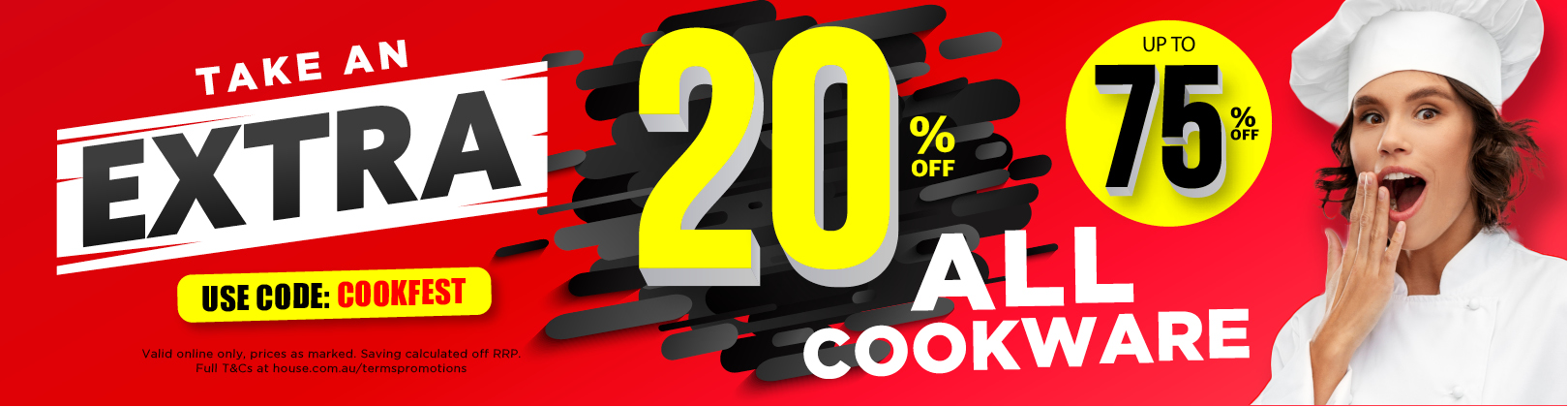 House up to 75% OFF + extra 20% OFF on all cookware with coupon. Save on Baccarat, Kambrook & more