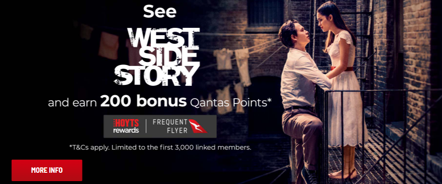 Earn 200 bonus Qantas points with West Side Story