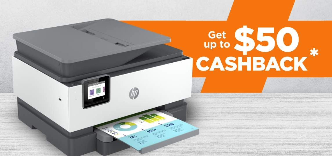 Get up to $50 cashback with any eligible HP+ printer