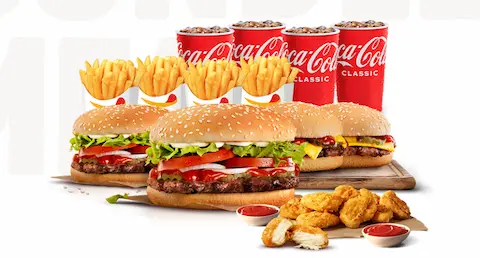 Hungry Jack's Latest vouchers family bundle $29.95, BBQ wraps 2 for $8.45, veg burgers 2 for $11.45
