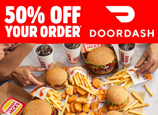 Hungry Jack 50% OFF on your order over $30 via Doordash
