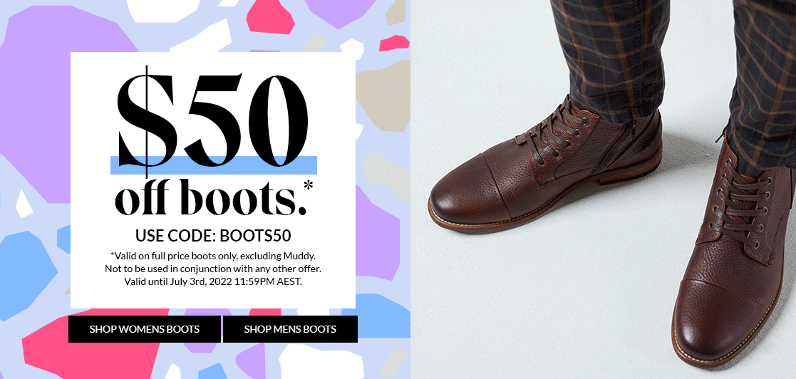 Hush Puppies $50 OFF on full price boots with promo code
