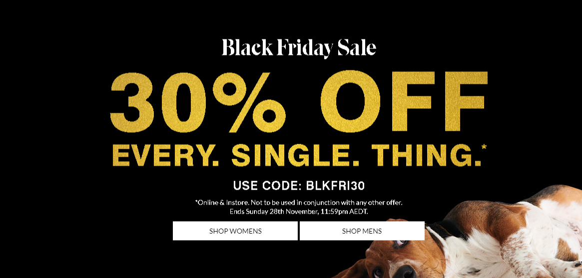 Hush Puppies Black Friday sale extra 30% OFF on everything with coupon including sneakers, heels