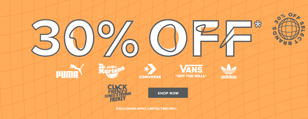 Frenzy sale 30% OFF on selected styles