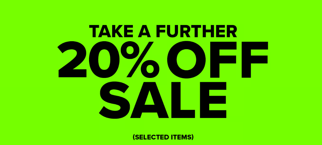 Take a further 20% off the marked price of selected styles @ Hype DC