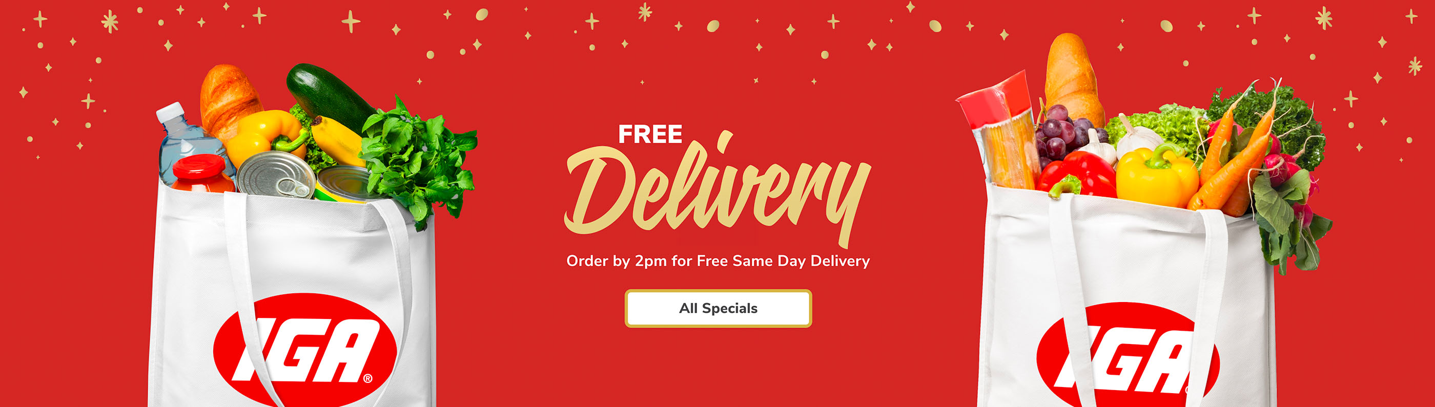 Free same day delivery when you order by 2 pm at IGA