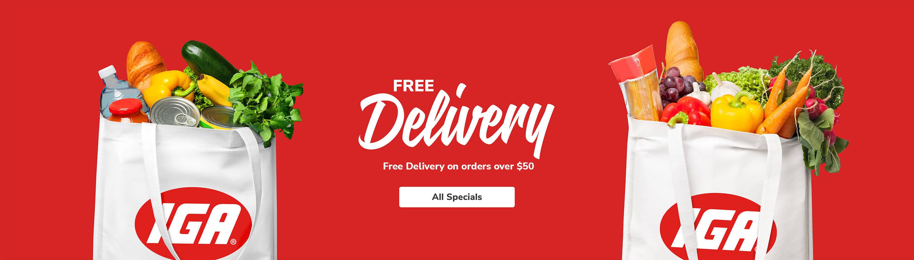 Free delivery on orders over $50 at IGA.