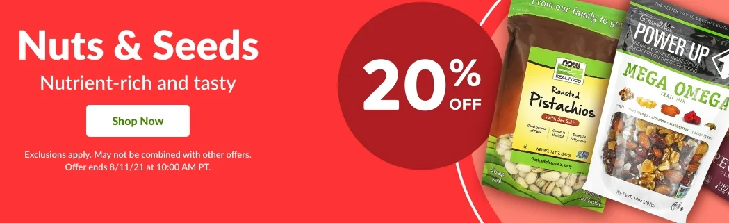 20% OFF on Nuts & seeds, Zoi Research products
