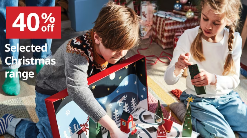 40% OFF selected Christmas range @ IKEA, Free C&C on $100+