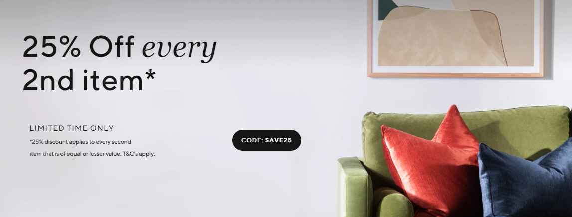 25% OFF on every 2nd items