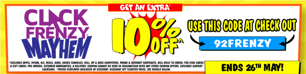 JB Hi-Fi Click Frenzy Mayhem - 10% OFF on computers, gadgets, movies & more with coupon code