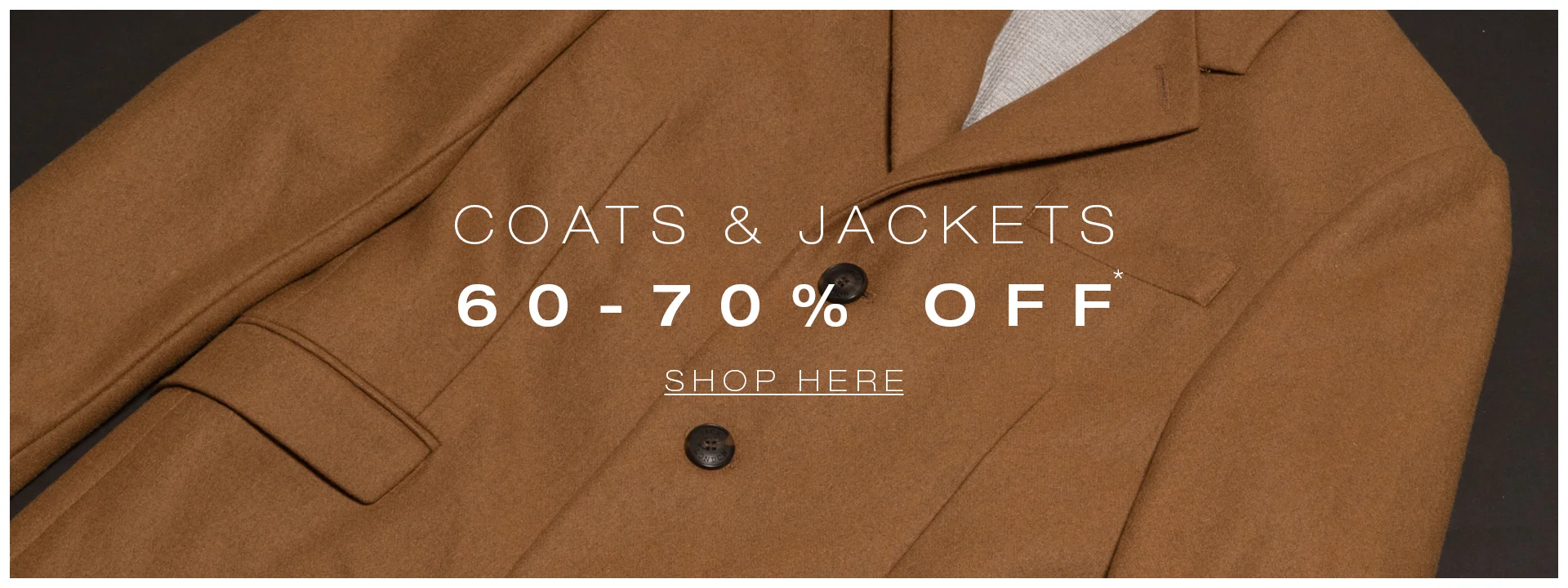 Save 60-70% OFF on coats & jackets