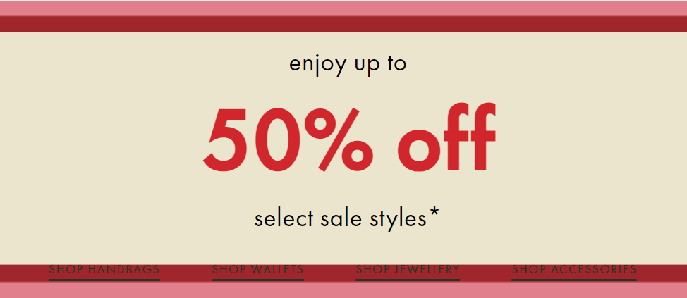 Save 50% OFF outlet items plus extra 20% OFF