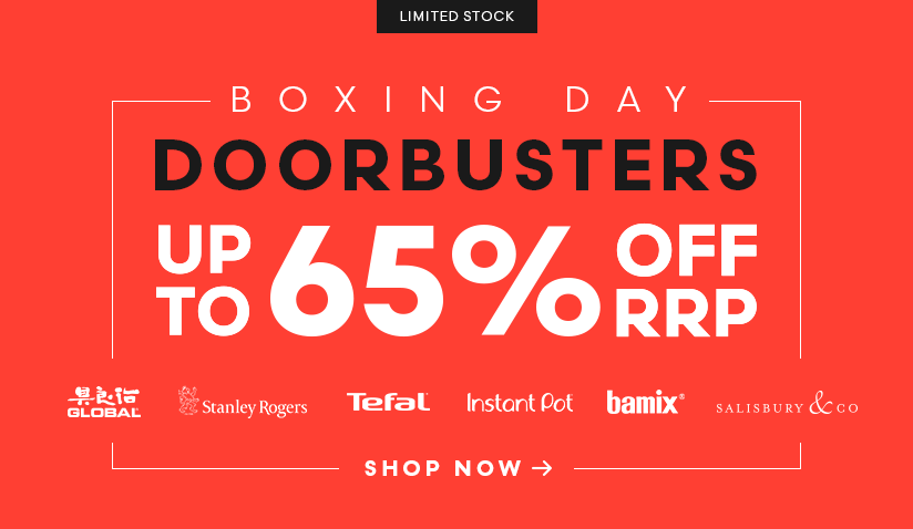 Kitchen Warehouse Boxing Day sale up to 65% OFF RRP on brands like Tefal, Bamix, Victoria & more