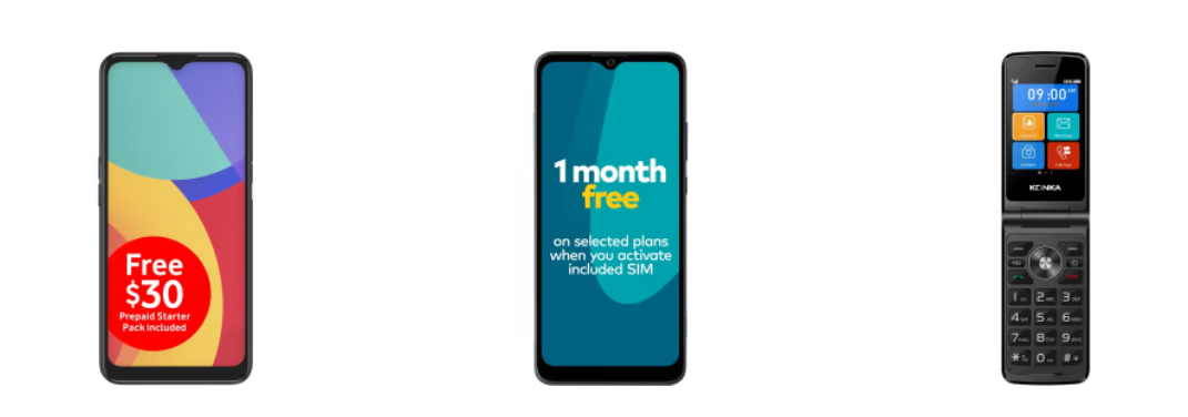 Up to $50 OFF on mobile phones @ Kmart,  Free delivery $65+