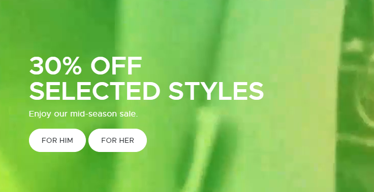 30% off selected styles at Lacoste