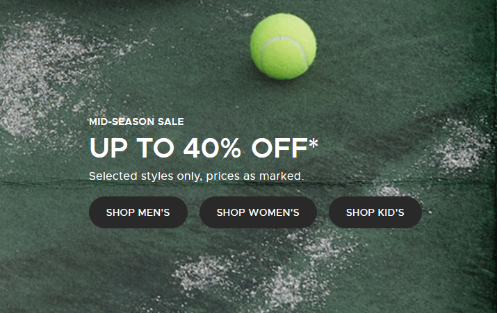 Up to 40% OFF on selected styles