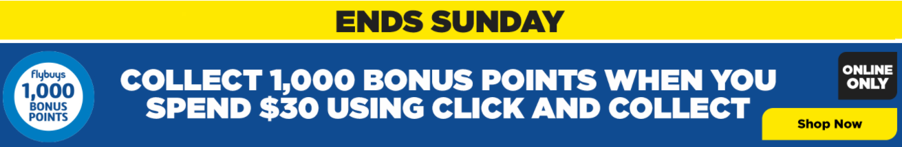Collect 2,000 Flybuys Bonus points with min. spend $100