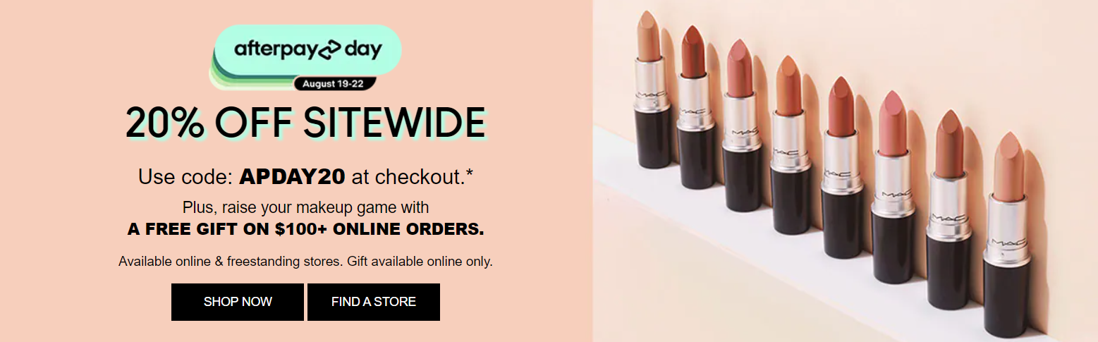 Enjoy 20% off sitewide