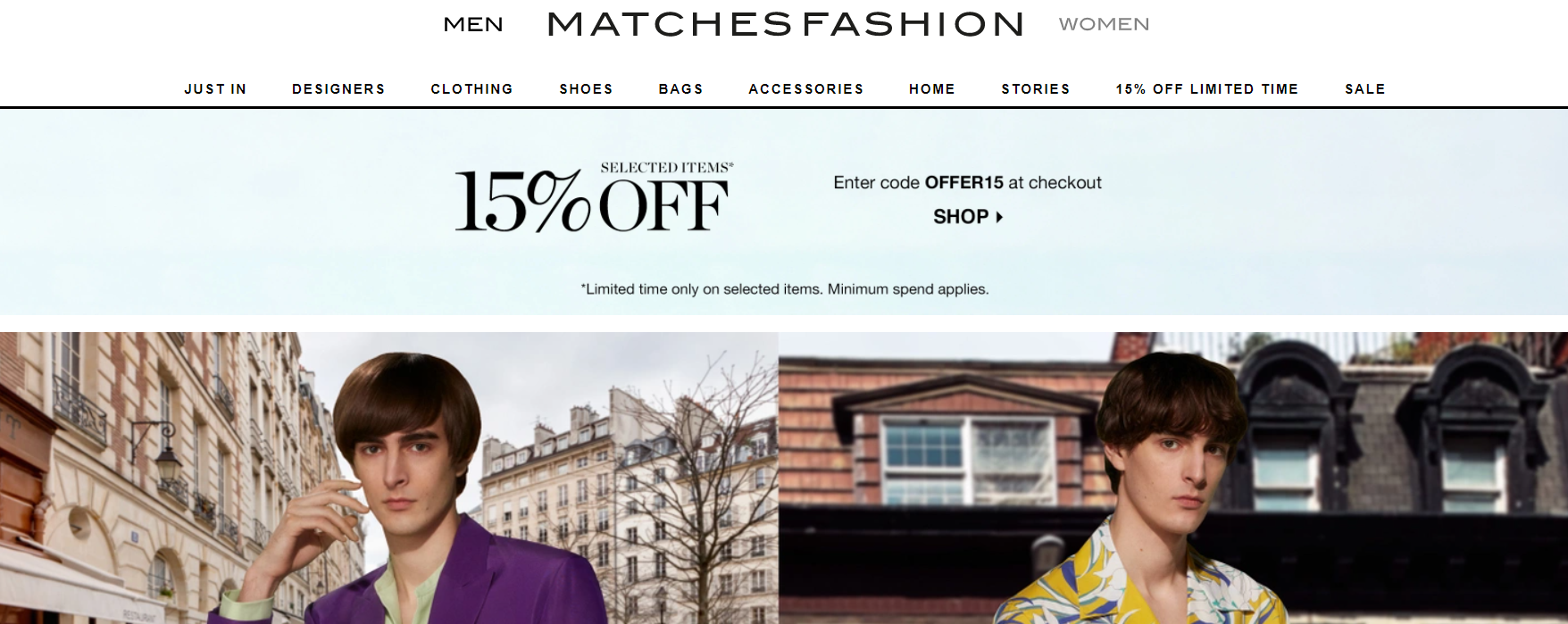 Matches Fashion extra 15% OFF on selected items with promo code(min. spend 600 AUD)