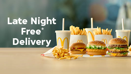 Menulog - FREE Late night delivery on Macca's order over $25