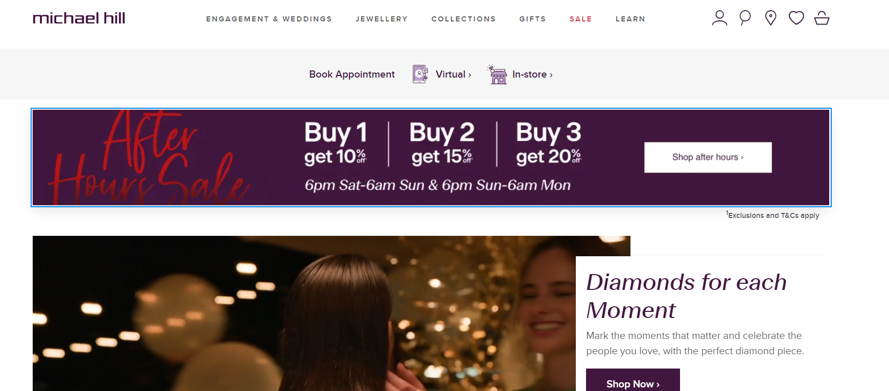 Michael Hill After Hours sale get up to 20% OFF on jewellery, diamonds, gemstones & more