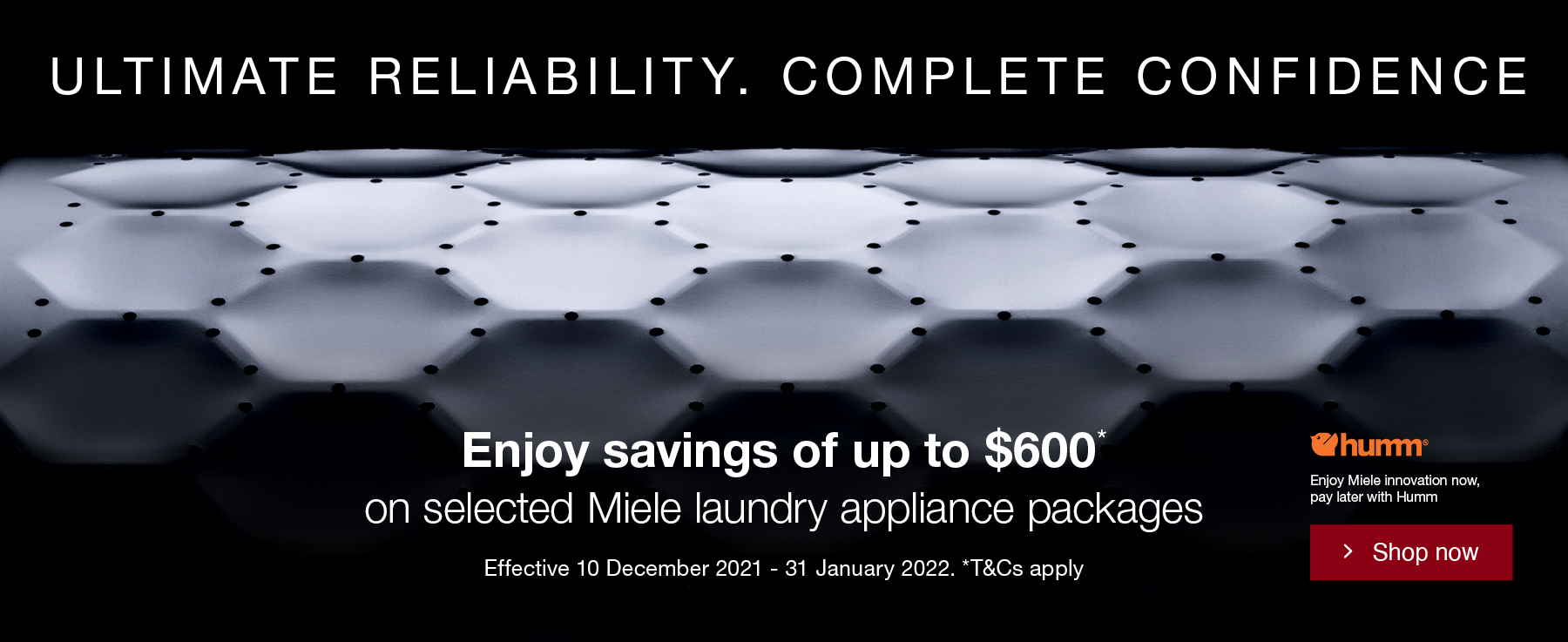 Miele up to $600 on selected Miele laundry appliances package