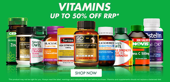 Save up to 50% OFF on Vitamins plus Free shipping on orders over $20