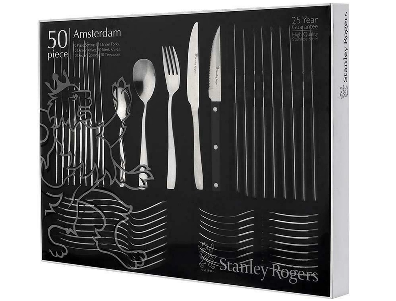 35% OFF Stanley Rogers 50-Piece Amsterdam Cutlery Set now $78 delivered at MyDeal